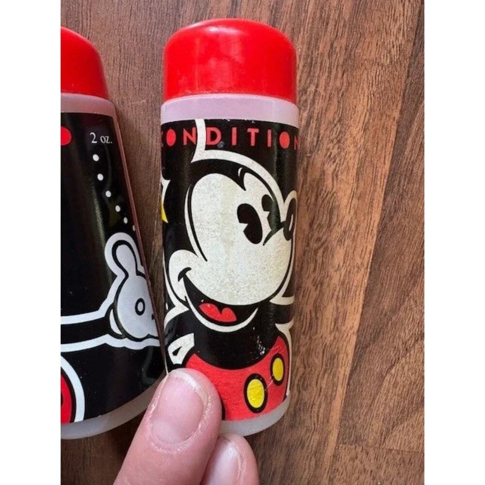 Vintage Walt‎ Disney Mickey Mouse Toiletries 8 PC Soap Mouthwash Conditioner Cap